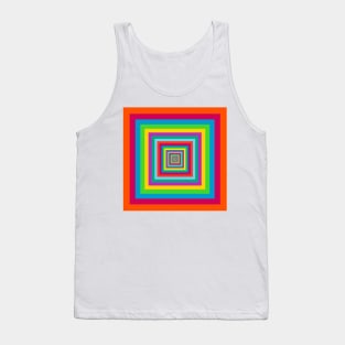 Colorful square stripes Tank Top